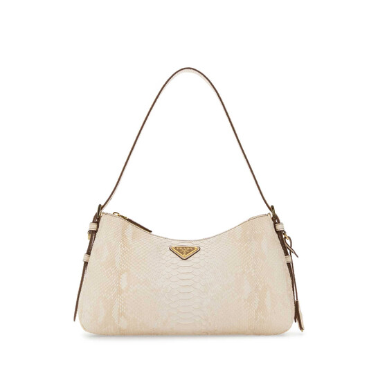 Prada Ivory Leather Aimée Shoulder Bag 1BC229VLVM2GB0 F0036  