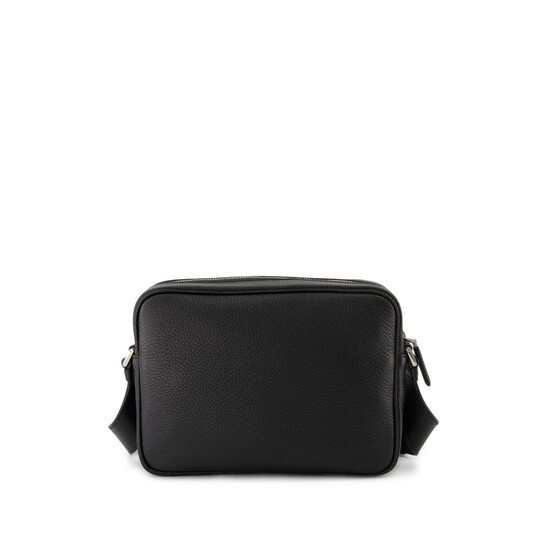 Prada Leather Shoulder Bag With Logo Plaque 2VH189VOOO2BBEF0002