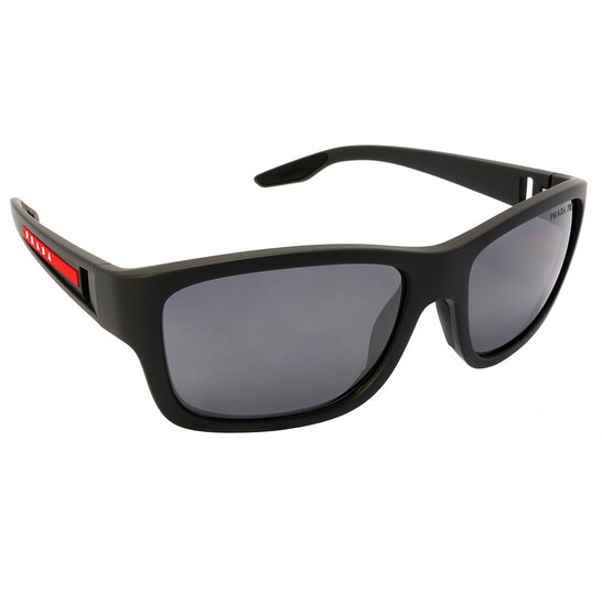 Prada Linea Rossa Polarized Dark Grey Mirror Silver