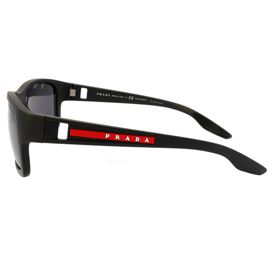 Prada Linea Rossa Polarized Dark Grey Mirror Silver