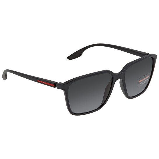 Prada Linea Rossa Polarized Grey Rectangular Men's