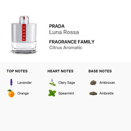 Prada Men's Luna Rossa EDT Spray 3.4 oz Fragrances 3614273478755