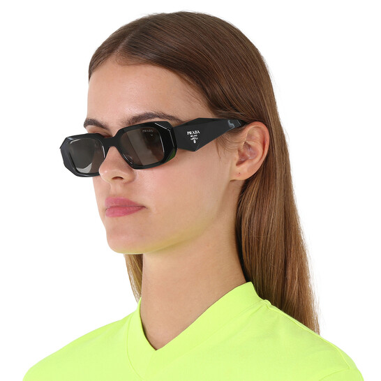 Prada Multilayer Mirror Black Rectangular Ladies Sunglasses  display picture 1