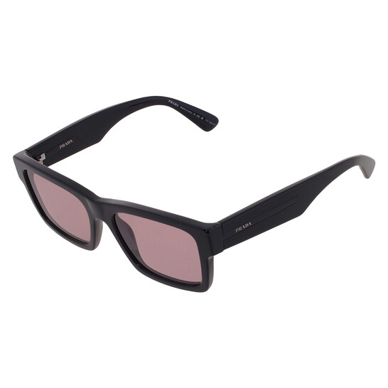 Prada Pink Rectangular Men's Sunglasses PR 25ZS 1AB05Z 56