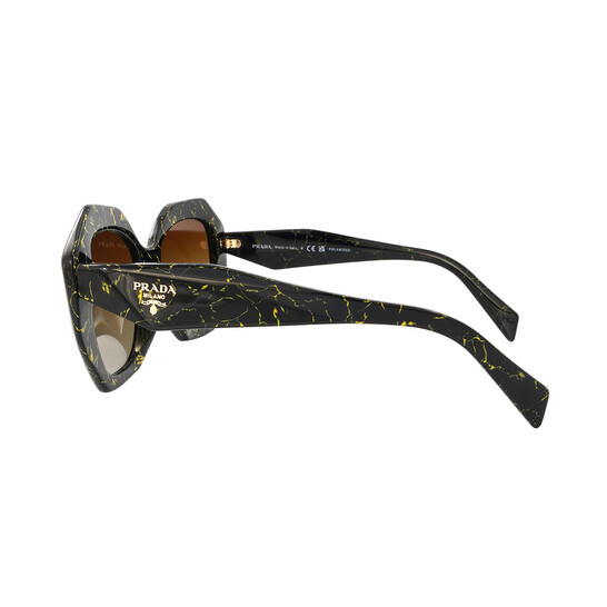 Prada Polarized Brown Gradient Irregular Ladies Sunglasses  display picture 2