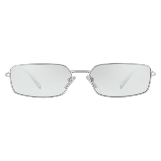 Prada Silver Grey Mirror Rectangular Ladies Sunglasses PR  display picture 3