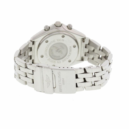 Pre-owned Breitling Sextant Perpetual Chronograph Chronometer White Dial  Men's Watch B55047