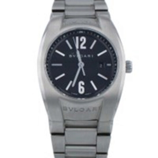 BVLGARI Ergon Watch EG30S Quartz Black Dial Leather Stainless for Women\'s Preowned Bvlgari Ergon EG30S stainless steel 37.5mm Quartz main image 3