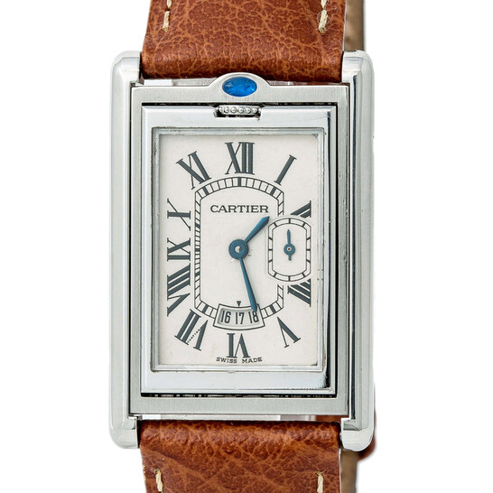 Cartier Pre-owned Cartier Tank Basculante White Dial Men's Watch