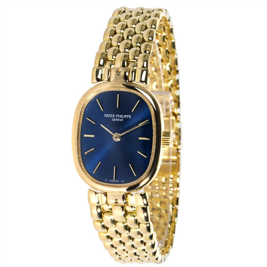 Pre-owned Patek Philippe Ellipse Blue Dial Ladies Watch 4564/1