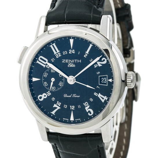 Zenith Pre-owned Zenith Elite Port Royal V Dual Time Automatic