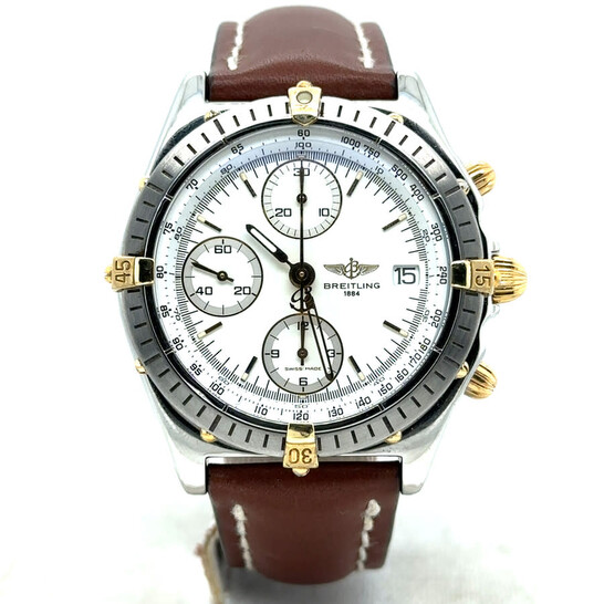 Pre-owned Breitling Chronomat Chronograph Automatic Chronometer White Dial  Men's Watch B13048