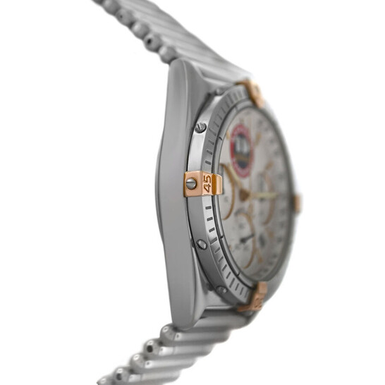 Pre-owned Breitling Sextant Mata-Rangi Expedition Perpetual Chronograph GMT  Quartz Chronometer Silver Dial Unisex Watch B55047