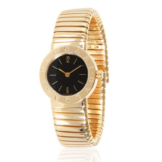 Bvlgari Pre-owned Bvlgari Tubogas Quartz Black Dial Ladies  display picture 3