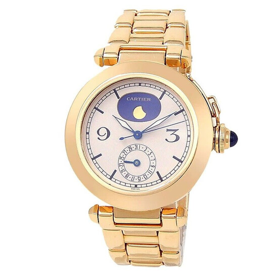 Cartier Pre-owned Cartier Pasha Moonphase Quartz Grey Dial Men's