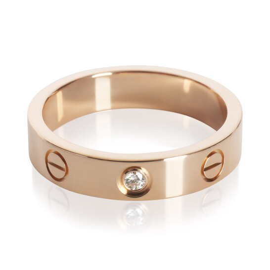 Pre-Owned Cartier Rose Gold Diamond Small Model Love Ring Pre-Owned Cartier Rose Gold Diamond Small Model Love Ring - 546x546