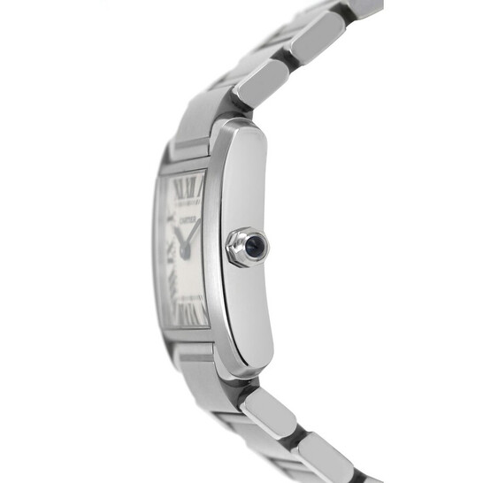 Cartier Pre-owned Cartier Tank Francaise Silver Grained Dial
