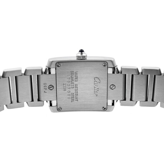 Cartier Pre-owned Cartier Tank Francaise Silver Grained Dial
