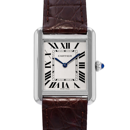 Cartier Pre-owned Cartier Tank Solo Quartz Silver Dial  display picture 1
