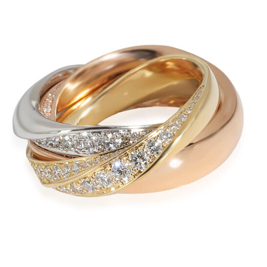 Cartier Pre-Owned Cartier Trinity Ring with diamonds, Half Paved