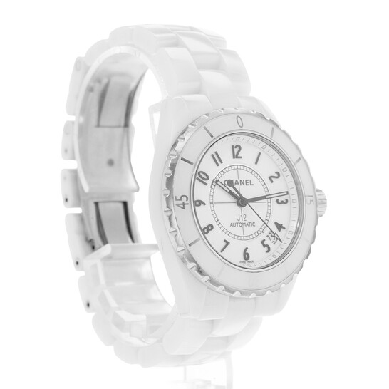 Chanel J12 Watch White 38mm Caliber 12.1 Model H0970 Mint Preowned Chanel Pre-owned Chanel J12 White White Dial Unisex Watch  main image 3