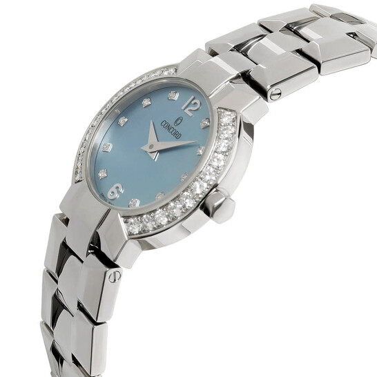 Concord Pre-owned Concord La Scala Quartz Diamond Blue Dial  display picture 1