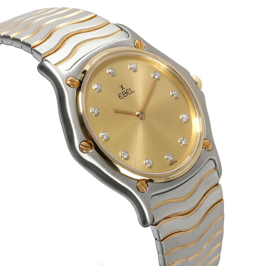 EBEL エベル クラシックウェーブ 181909 メンズ　k18YG EBEL Classic Wave Watch 18K Steel 181909 Quartz Mens 31MM