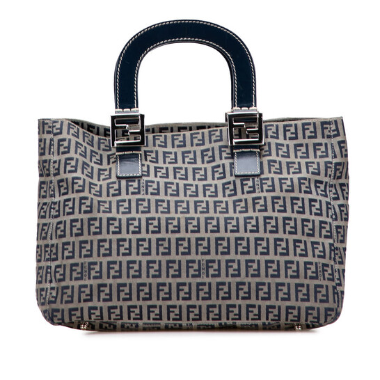 Pre-owned Fendi Small Zucchino Canvas Twins Tote Ladies 26793 Pre-owned Fendi Small Zucchino Canvas Twins Tote Ladies 26793 - 546x546