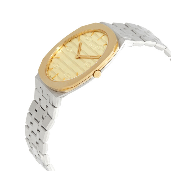 Gucci Pre-owned Gucci 25H Gold Dial Ladies Watch YA163403