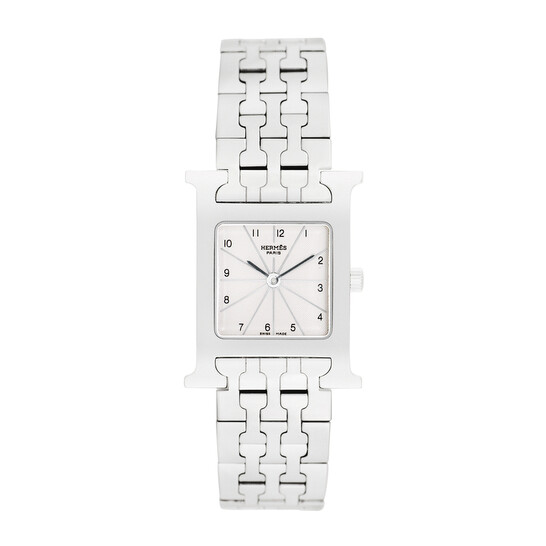 HERMES H watch HH1.210 Silver Dial Quartz Ladies Watch HERMES H watch HH1.210 Diamond Bezel Silver Dial Quartz  main image 4