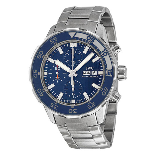 IWC Pre-owned IWC Aquatimer Chronograph Blue Dial Men's Watch