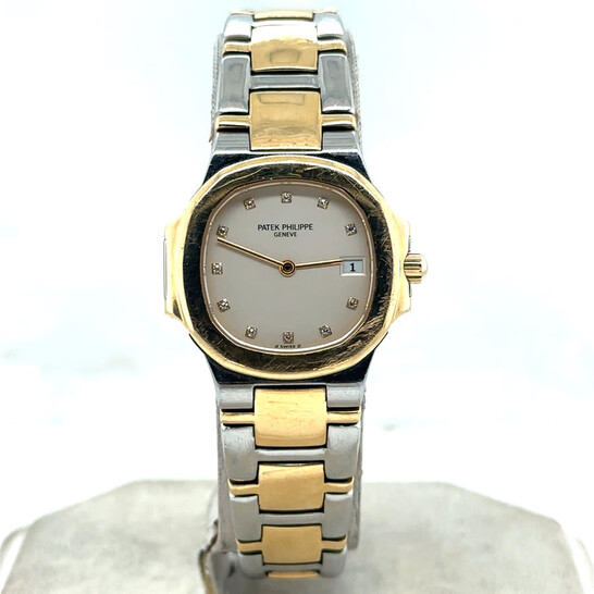Pre-owned Patek Philippe Nautilus Diamond Beige Dial Ladies Watch 4700 Pre-owned Patek Philippe Nautilus Diamond Beige Dial Ladies Watch 4700 - 546x546
