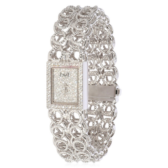 Piaget Pre-owned Piaget Dress Quartz Diamond White Dial Ladies Watch P10905  - Pre-Owned Watches, Dress - Jomashop