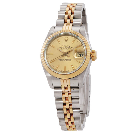 【純正品】ROLEX Datejust ゴールドダイヤル　69173 28mm Rolex Pre-owned Rolex Datejust Automatic Gold Dial Ladies
