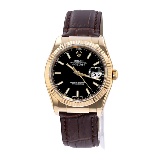 Rolex Pre-owned Rolex Datejust 36 Automatic Chronometer Black Dial