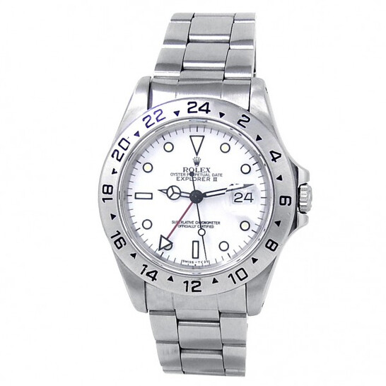 Rolex Pre-owned Rolex Explorer II GMT White Dial Men's Watch 16570