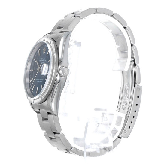 Rolex Pre-owned Rolex Oyster Perpetual Date Automatic Chronometer Blue ...
