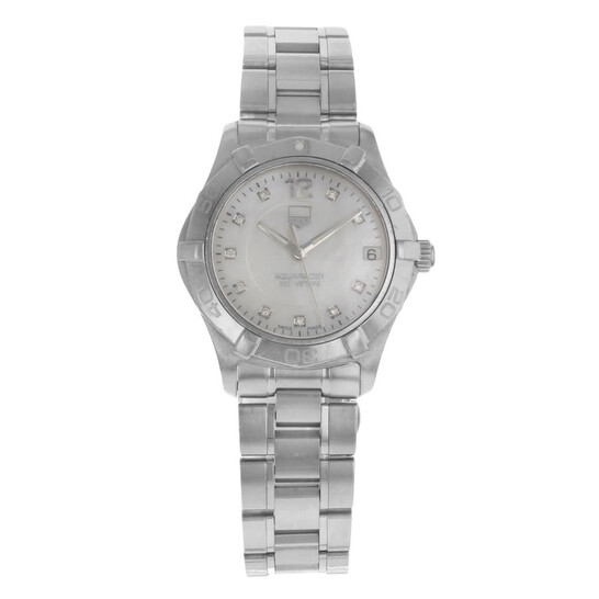 Pre-owned Tag Heuer Aquaracer Diamond White Mother of Pearl Dial Ladies Watch WAF1312.BA0817 Pre-owned Tag Heuer Aquaracer Diamond White Mother of Pearl Dial Ladies Watch WAF1312.BA0817 - 546x546