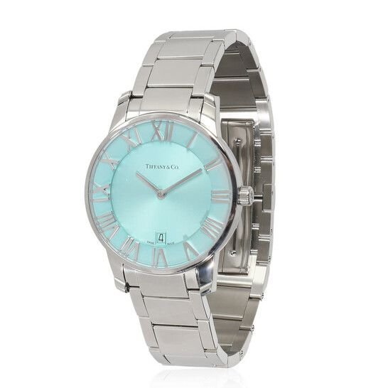 ジャンク！ TIFFANY & Co　クォーツ 腕時計 Tiffany & Co. Pre-owned Tiffany Atlas Quartz Blue Dial Men's Watch