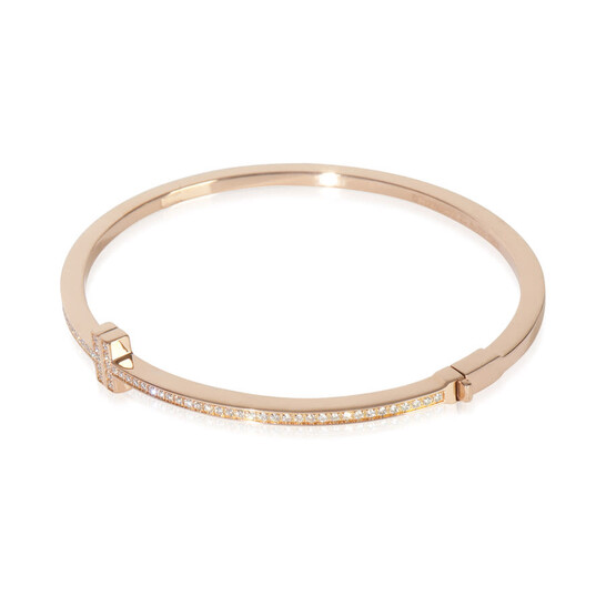 Tiffany & Co. Pre-Owned Tiffany & Co. Rose Gold Diamond Tiffany T ...