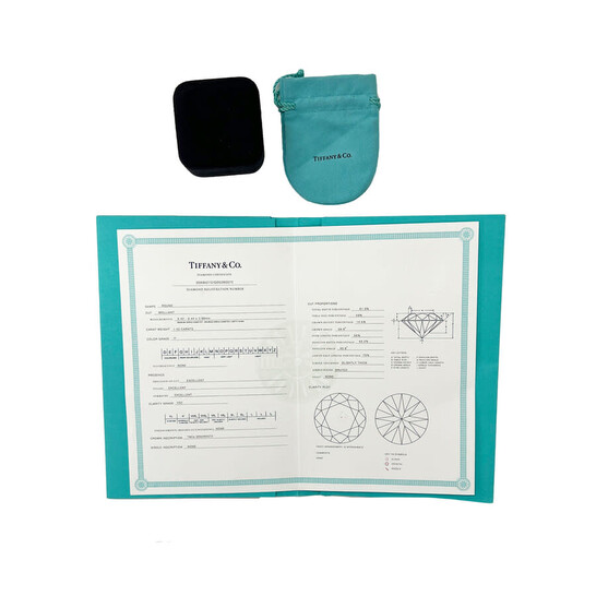 Pre-Owned Tiffany & Co. Tiffany Solitaire Engagement Ring in  Platinum H VS2 1.02 CTW - 546x546 Image #5