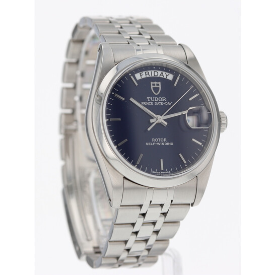 Tudor Pre-owned Tudor Prince Day-Date Automatic Blue Dial Unisex