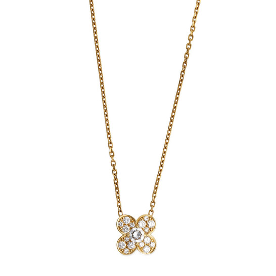 Van Cleef & Arpels Pre-Owned Van Cleef & Arpels 18K Yellow Gold Treffle ...
