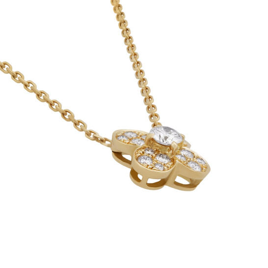 Van Cleef & Arpels Pre-Owned Van Cleef & Arpels 18K Yellow Gold Treffle ...