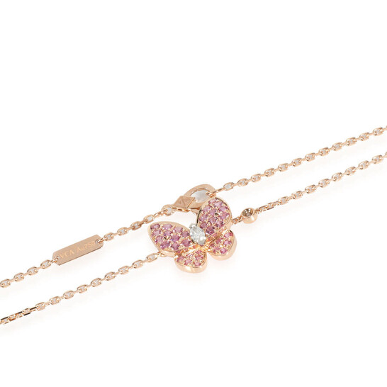 Pre-Owned Van Cleef Arpels Two Butterfly Sapphire Pendant