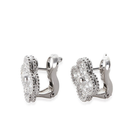 Vintage Alhambra Diamond Van Cleef And Arpels Diamond Earrings Van Cleef  Arpels Pre-Owned Van Cleef Arpels White Gold Diamond