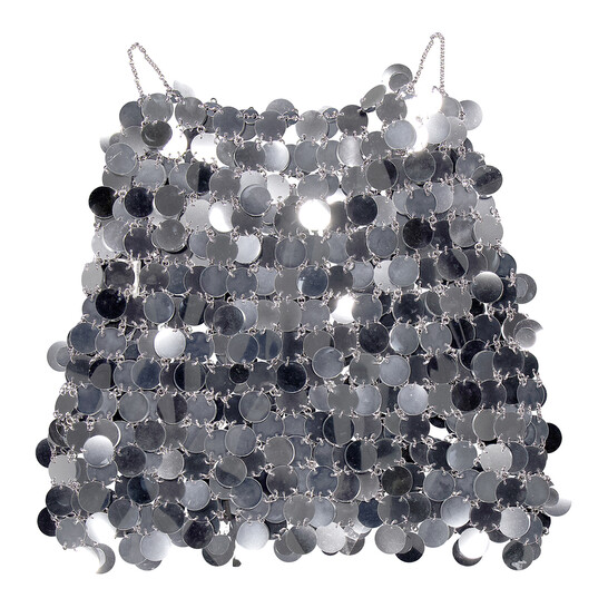 Rabanne Asymmetric Hem Mini Skirt, Brand Size 36 (US Size 4) - 546x546 Image #6