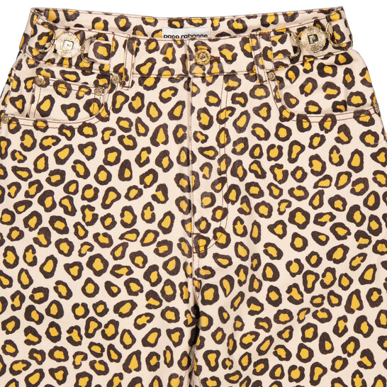 Rabanne Leopard Natural Movida Printed Flared Jeans, Brand Size 36 (US Size 4) - 546x546 Image #8
