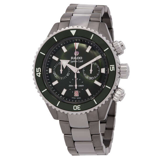 RAKUTAO128415様 Rado Captain Cook Chronograph Automatic Green Dial Men's Watch