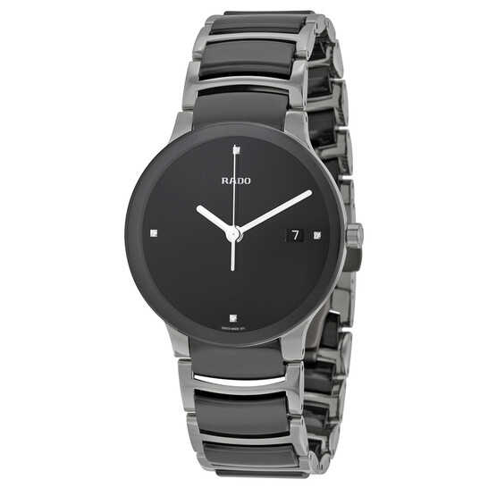 Rado Centrix Quartz Black Dial Black Ceramic Unisex Watch